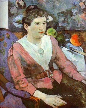 ポール・ゴーギャン Painting - セザンヌと女性の肖像 静物画 ポスト印象派 原始主義 ポール・ゴーギャン